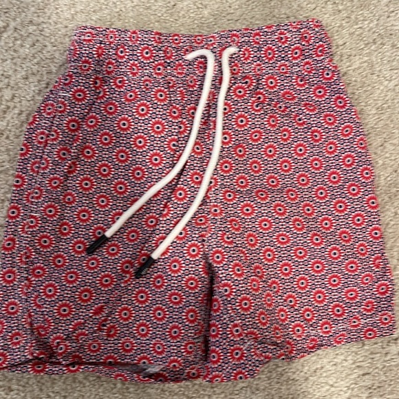 Set of 2 Solid and Striped Boys Bathing Suit Shorts size 6 - Picture 4 of 9